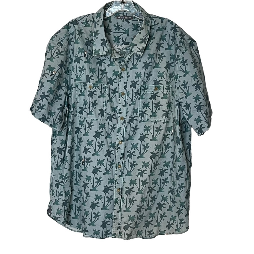 NWT Michael Bastian Men’s Toucan Palm Short Sleeve Button Front Hawaiian Shirt